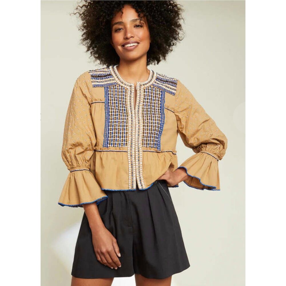 NWT - VERONICA BEARD McKenzie Jacket, Fully Beaded, Boho, Western, Sz S